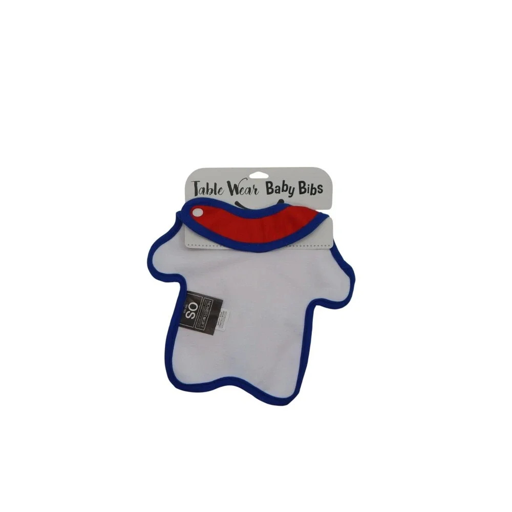 Table Wear Superhero Baby Bib Novelty Costume Style Red/Blue Yellow Trim